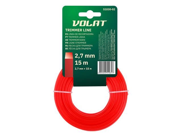 Леска ф 2.7 мм х 15 м квадратн. сеч. ВОЛАТ, 51030-02 (45)
