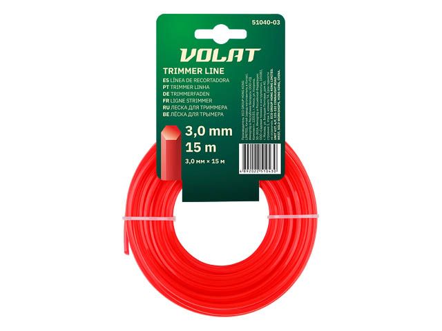 Леска ф 3.0 мм х 15 м шестигр. сеч. ВОЛАТ, 51040-03 (40)