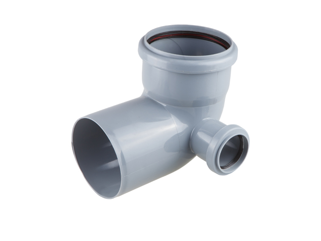 Политэк, канализация, Отвод 110х90 с выходом 50 (правый), стр. пр. Россия