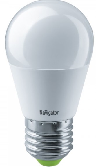 Лампа светодиодная G45 ШАР 7Вт 230В E27 2700К Navigator, арт.82 560