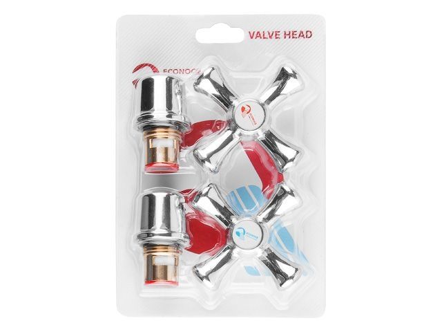 Вентильная головка (кран-букса + маховик) в блистере, (2 шт. инд. упак.) ECONOCE, арт.EC0551