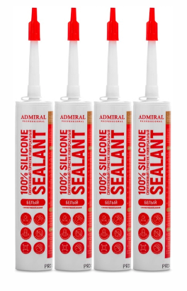 Герметик силикон универ Адмирал прозрачный с противогриб добавкой 280 мл, арт.4656756146316