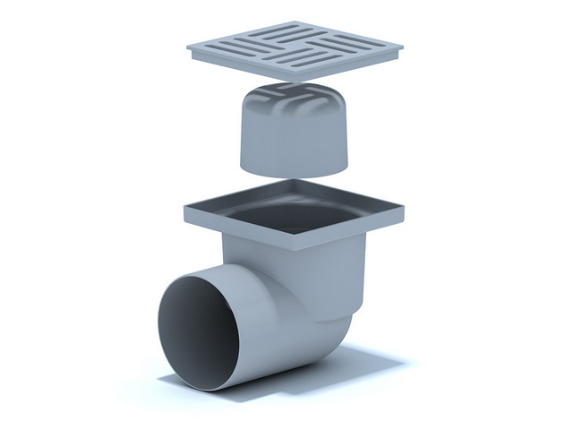 Трап гориз.вып.110, н/рег. с решеткой из пластика 15х15 ТА1110, Страна ввоза: Российская Федерация