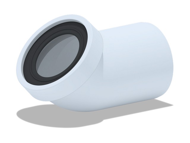 Труба фановая 110*45 град, стр. пр. Россия. Артикул W4220