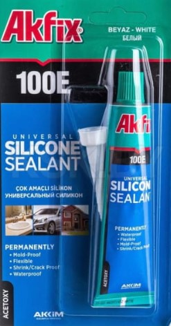 Силикон в тубах 50 мл. Akfix прозрачный, арт.100Е