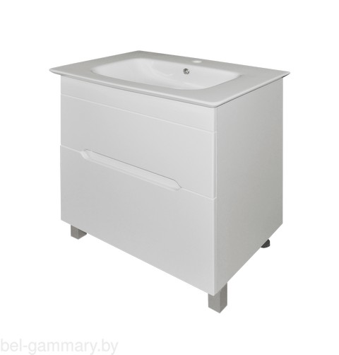 Тумба под ум.с ум. Гамма Р26оФ8-У 70 (фасад белый) Шарп-14070, 4812044013887; страна происхождения (