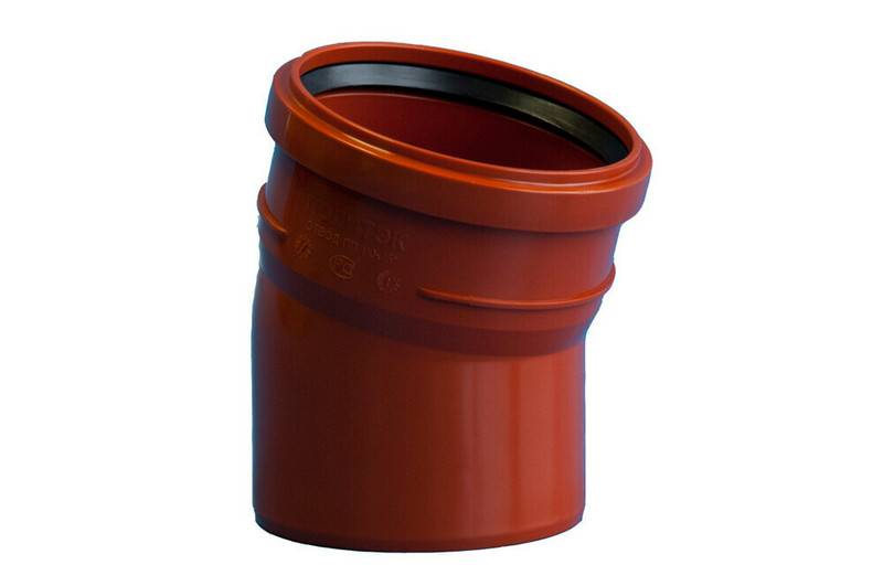 Политэк, канализация, Отвод ПП 110х15 "Политэк" (наруж), стр. пр. Россия. Артикул НАР