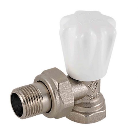 KAS Кран радиаторный угловой 1/2"(подача), ст. пр. Турция. Артикул 0414307