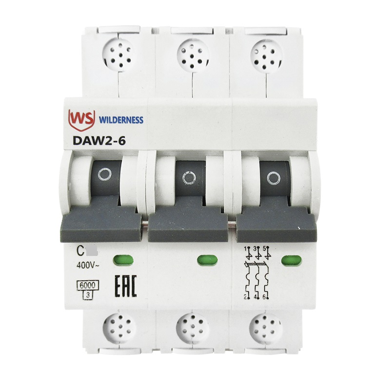 Автоматический выключатель DAW2-6 3P 40A 6кА х-ка C Wilderness, арт.DAW2-6-3-C040