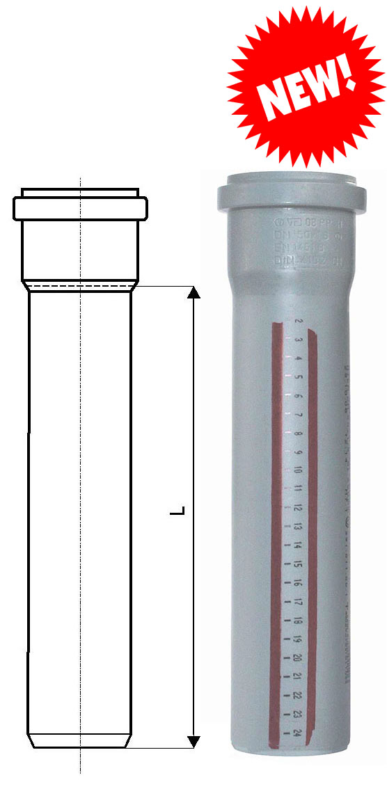 Труба ПП внутр. канал. 40х1,8х500 OSTENDORF (111020 / 00024613)