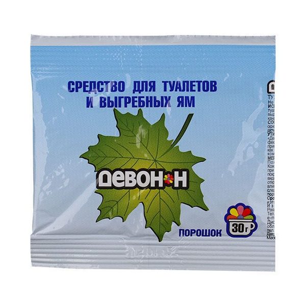 Порошок для биотуалетов, выгребных ям и септиков "Девон-Н", 60г