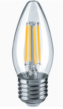 Лампа светодиодная филаментная СВЕЧА 6 Вт E27 4000К Navigator, арт.82 510