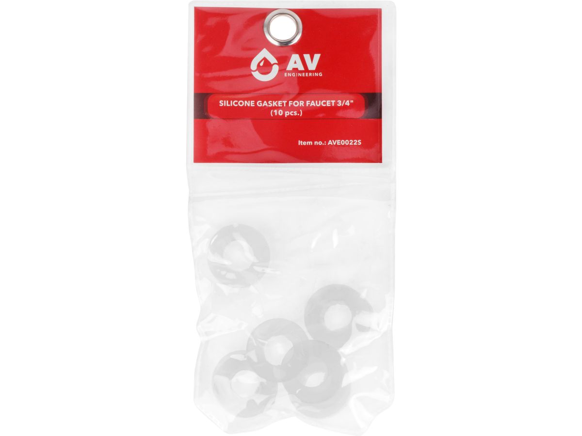 Прокладка силиконовая для смесителя 3/4", (10 шт. инд. упак.), AV Engineering, арт.AVE0022S