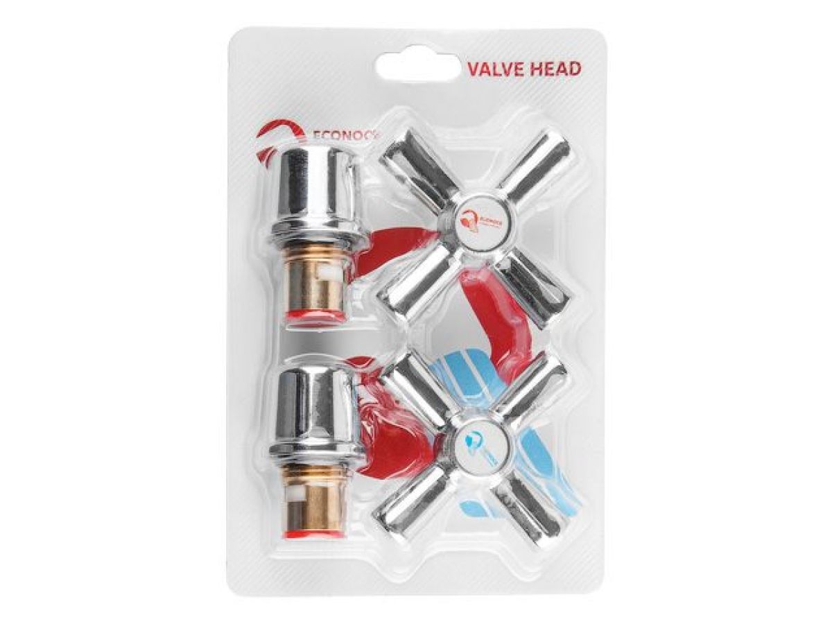 Вентильная головка (кран-букса + маховик) в блистере, (2 шт. инд. упак.) ECONOCE, арт.EC0550