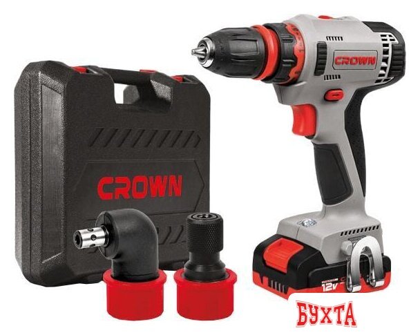 Дрель-шуруповерт Crown CT21081HQ-2 BMC (с 2-мя АКБ, кейс)