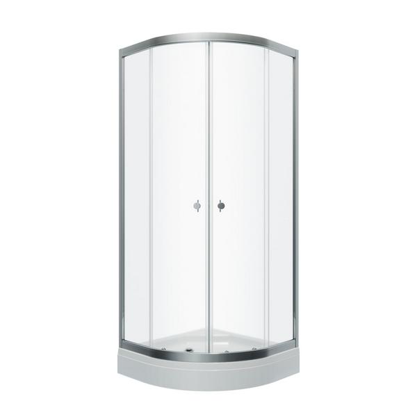 ДО "Альфа-Хром 90*90" 1/4круга, низ.подд (2 места+сифон D90мм)