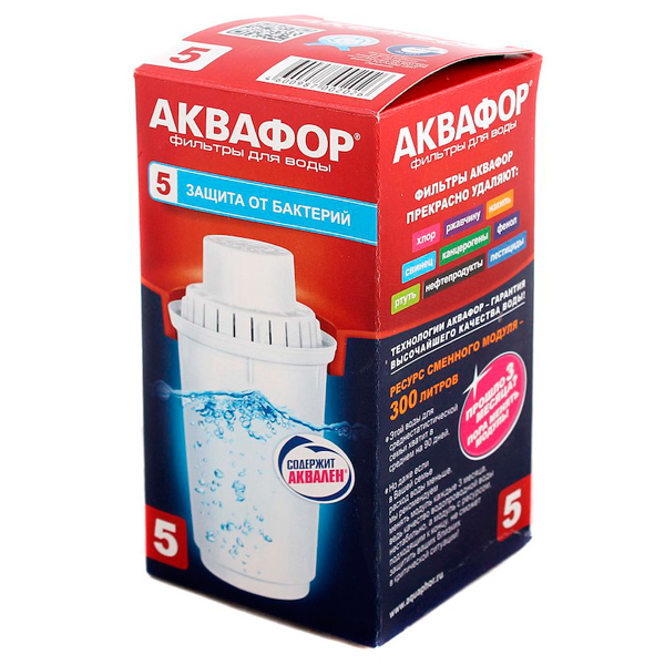 Модуль сменный фильтрующий Аквафор В5, РОССИЯ, Ш/К:4600987001296