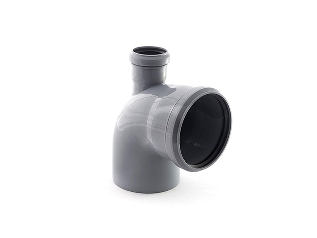 Политэк, канализация, Отвод  110х90 с выходом 50 (прямой), стр. пр. Россия