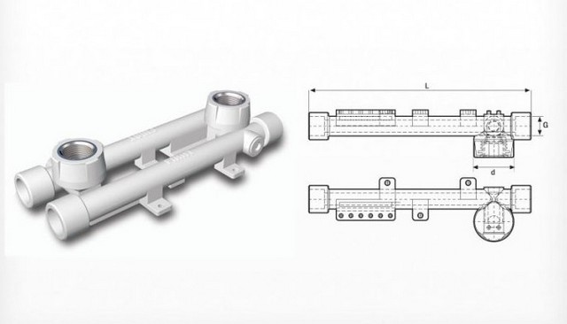 П/П Планка настенная для смесителя ВР 20х1/2" FIRAT (7780020127 / 00013981)