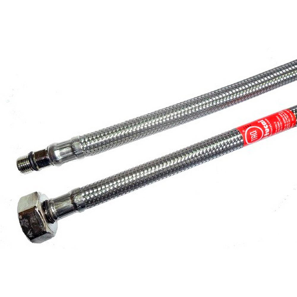 TAQ GRIF шланг резиновый в метал. оплетке  М10-короткая Г1/2 100 см /Италия/