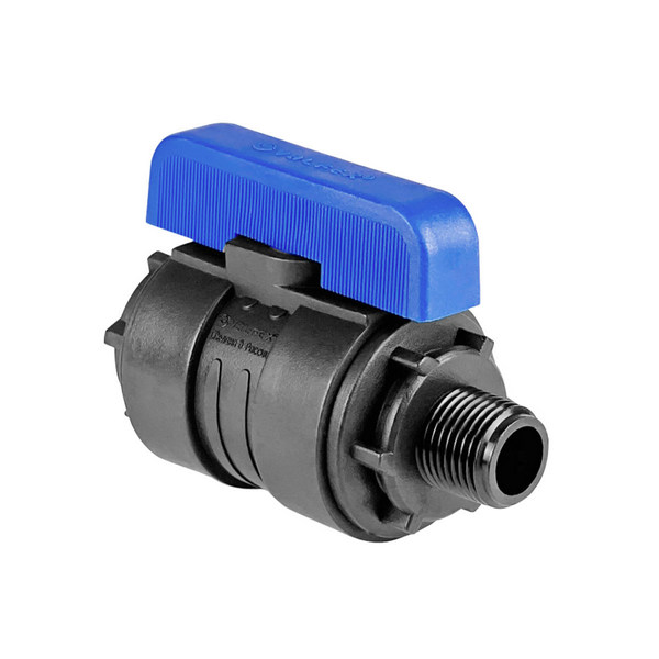 Кран шаровой ПНД компрессионный НР/ВН резьба разборный 1"-1"Ду26 (30/6) VALFEX