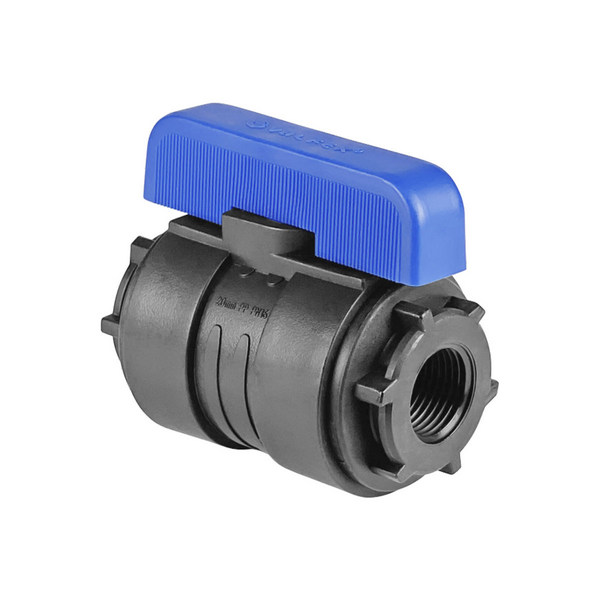 Кран шаровой ПНД компрессионный ВН/ВН резьба разборный 3/4"-3/4" Ду16 (60/12) VALFEX