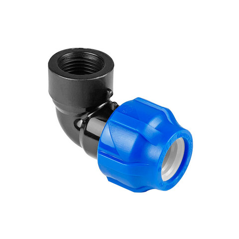 Отвод ПНД компрессионный с внутренней резьбой 40х1 1/2" (32/8) VALFEX