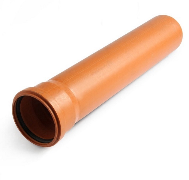 Труба 110 х 3,2 х 1000 (с кольцом) рыжая, страна ввоза-Российская Федерация