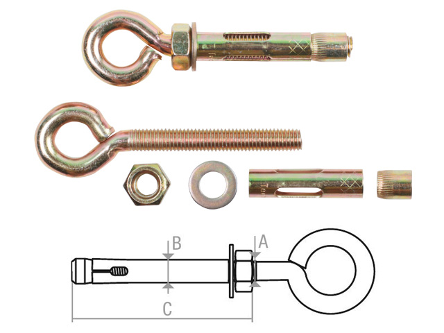 Анкер с кольцом М8х10х80 мм STARFIX, арт.SMP-44267-1