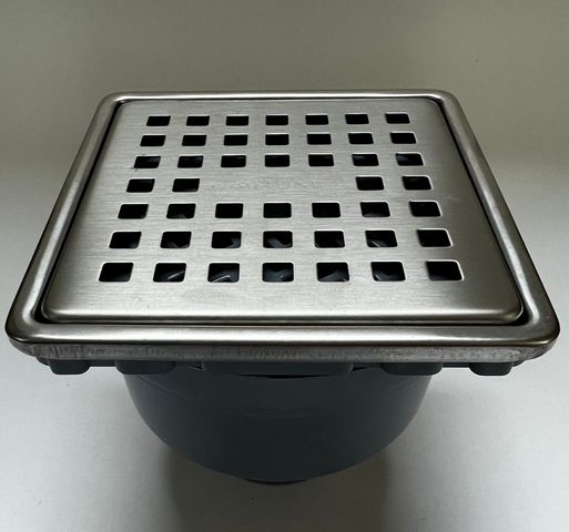 Metline, Трап 50 вер.(с металл. реш.100х100 мм), металлич. рамка, ст. пр. Турция. Артикул МТ-10-А