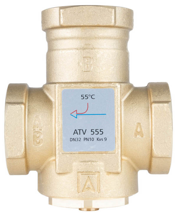 Клапан термический 3-х ходовой ATV 555 1 1\4", 55 С, kvs 9, 1655510, Германия