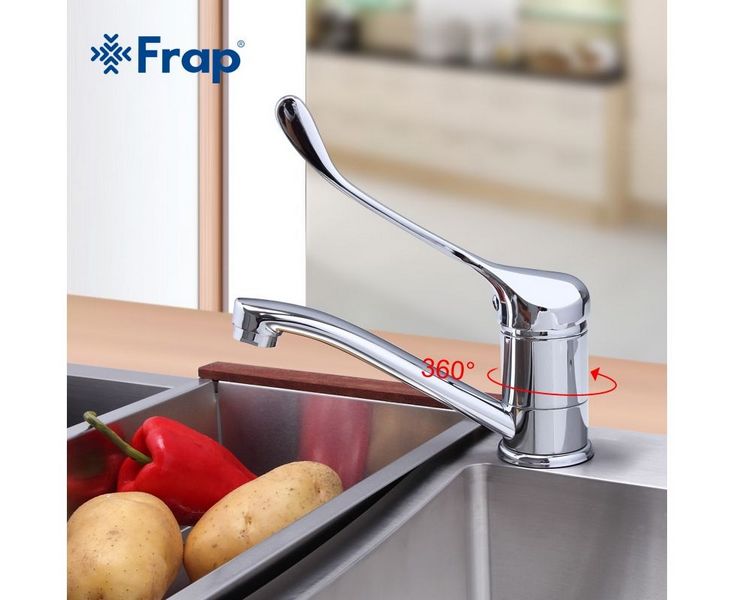 F4554-2 смеситель хром д/кух ф.40 гайка хирургический, КНР