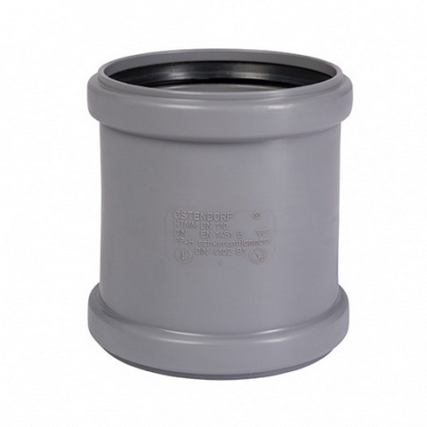 Муфта двойная ПП внутр. канал. Ду 110 OSTENDORF (115510 / 00024647), Россия