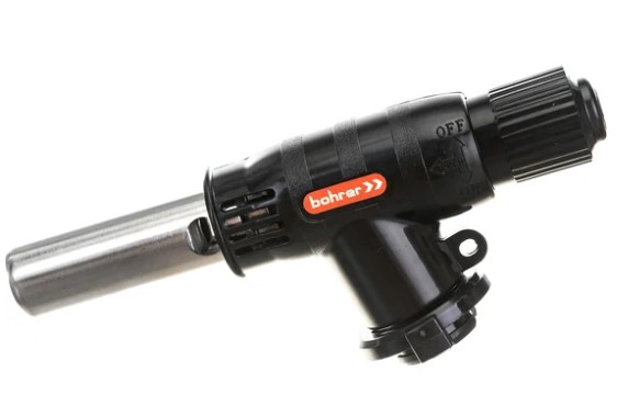 Горелка газовая Bohrer "Мастер" вентиль с пьезо (для газового баллончика), арт.89101045