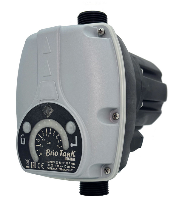 BRIO TANK DIGITAL Italtecnica пресс-контроль 230V 12A, с резервуаром и перезапуском 4/60min (б/каб),