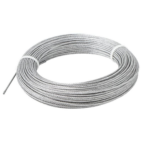 Нержавеющий трос для колодцев и скважин AISI 304 7X7-5.0MM (500м), GARDANA