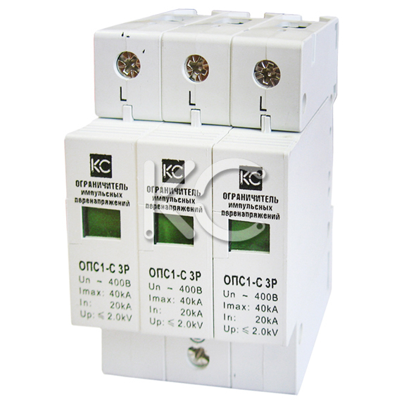 Ограничитель импульсных перенапряжений ОПС1 3P класс С, КС, арт.82903
