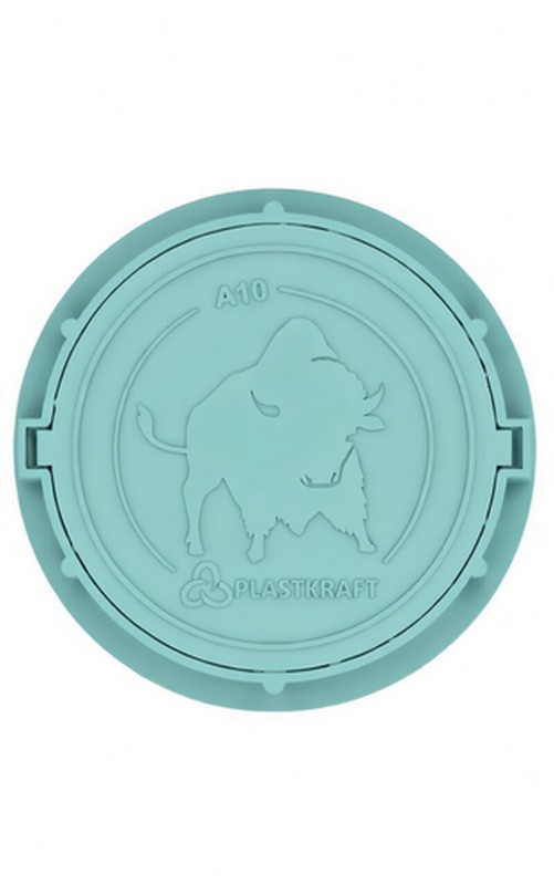 Люк полимерно-песчаный легкий газонный 10кН зеленый PLASTKRAFT (00144227)