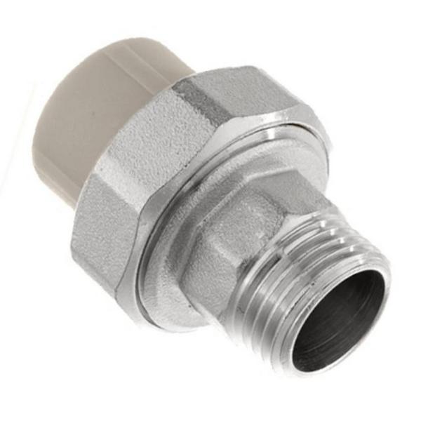 Муфта комб.разъём.(американка) с наружной резьбой 20x1" (80/20) (Valfex) СЕРАЯ