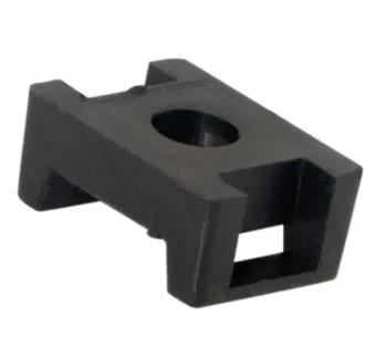 Площадка для крепления стяжки (22x16) с монт. отверстием М4 черная (уп./100шт) REXANT, арт.07-2103