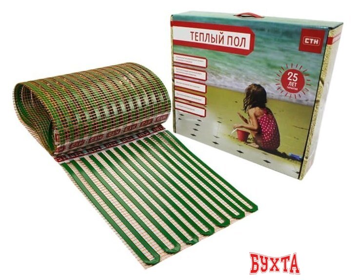 Нагревательный мат СТН Village Heat 2х0.5 м 190 Вт
