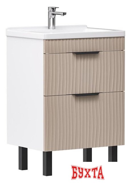Мебель для ванных комнат Volna Тумба под умывальник Lotty 70.2Y Миранда (латте, напольная)