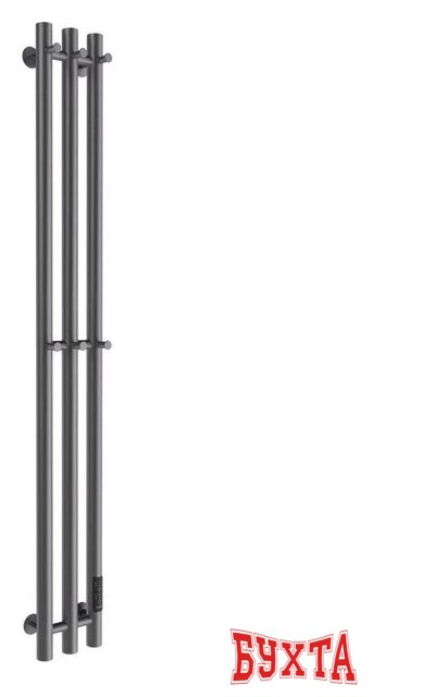 Полотенцесушитель Маргроид Ferrum Inaro СНШ 100*6*12 Графит, скрытого монтажа, таймер справа (6 крючков)