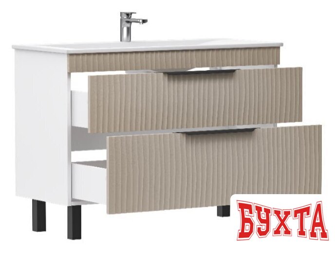 Мебель для ванных комнат Volna Тумба под умывальник Lotty 100.2Y Pulsus (латте, напольная)