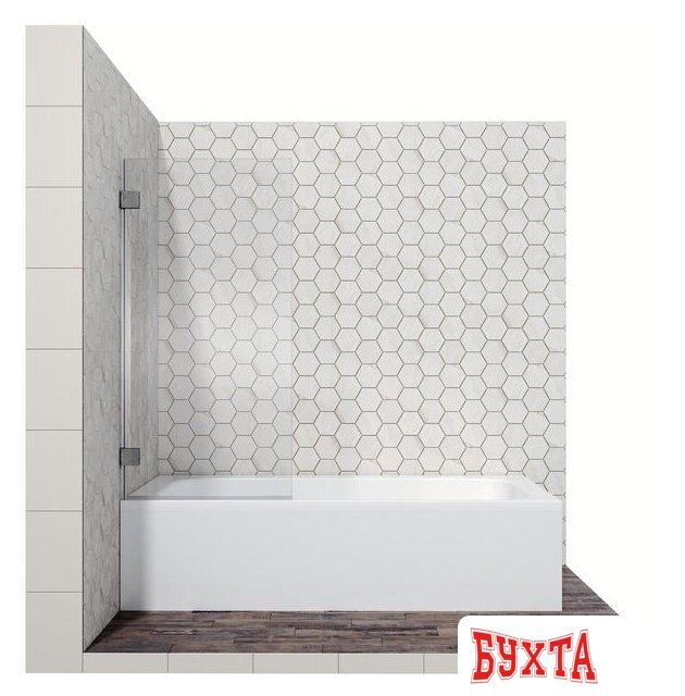 Стеклянная шторка для ванны Ambassador Bath Screens 16041101 70