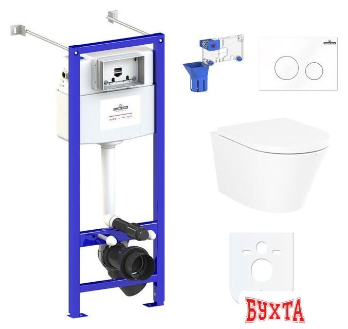 Унитаз подвесной Lavinia Boho Relfix Biore Rimless 7 в 1 87050185 (белый пластик)