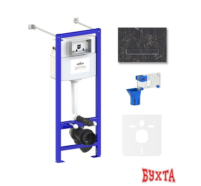 Инсталляция для унитаза Lavinia Boho Relfix 5 в 1 77020067 (greek black искусствен. камень)