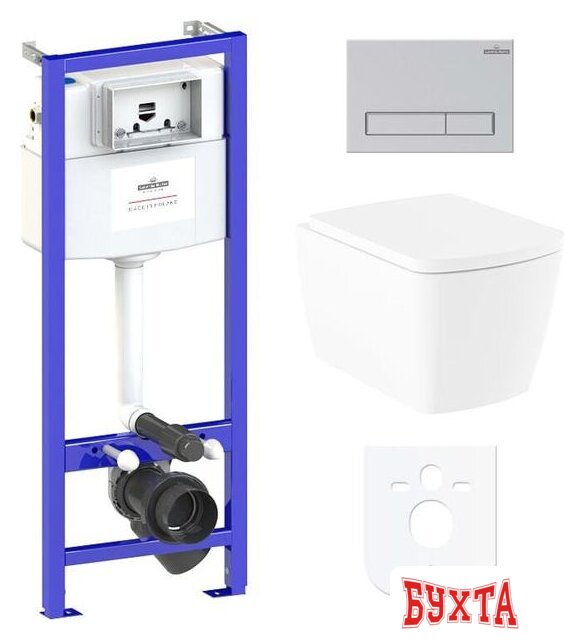 Унитаз подвесной Lavinia Boho Relfix Aveo Rimless 6 в 1 77040123 (матовый пластик)