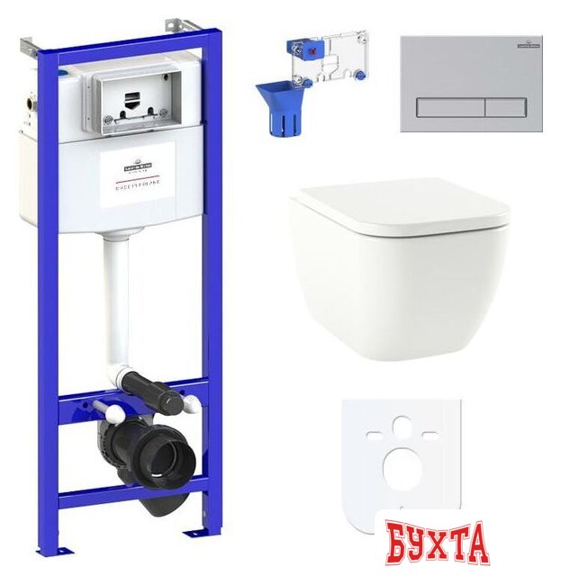 Унитаз подвесной Lavinia Boho Relfix One Rimless 7 в 1 87040075 (матовый пластик)