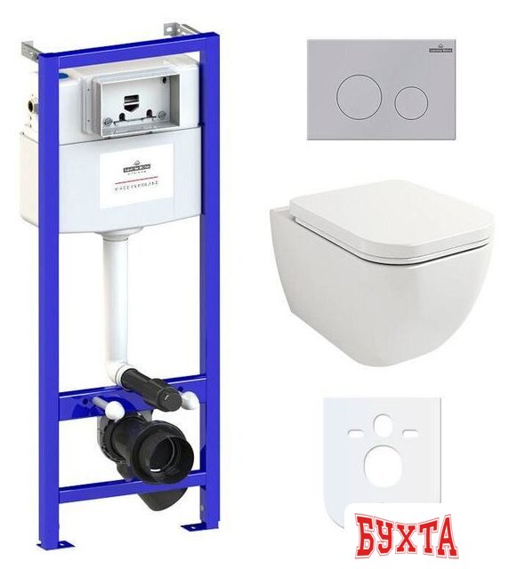 Унитаз подвесной Lavinia Boho Relfix One Compacto 6 в 1 77040067 (матовый пластик)